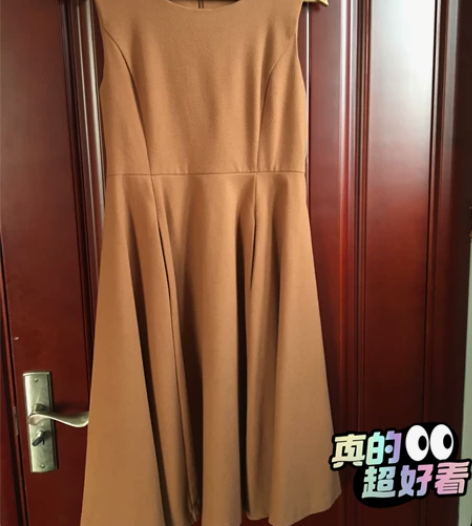 秋冬背心连衣裙女大摆连衣裙L码春秋冬季都适...