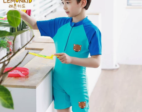 lemonkid儿童泳衣男童女孩泳装中大童...