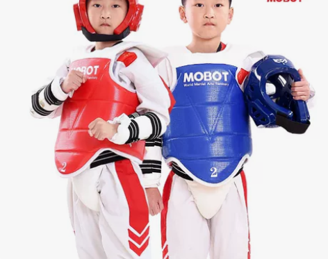 MOBOTO新款跆拳道护具全套五件套儿童实...