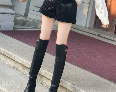 金丝绒短裤女冬款2017新款韩版外穿加厚秋...