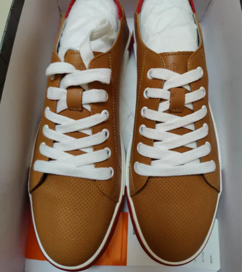 红蜻蜓棕色牛皮板鞋男板鞋真皮秋季板鞋男士皮...