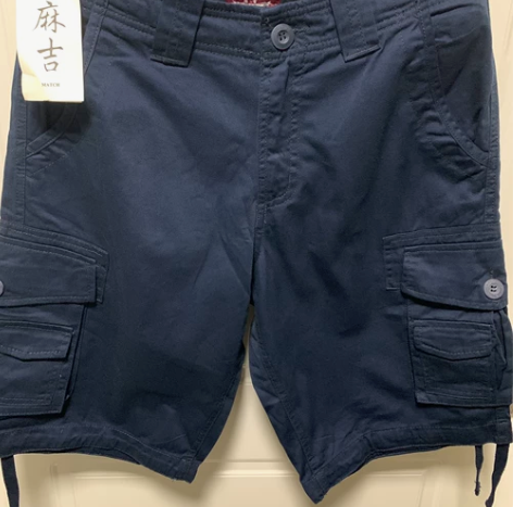 ?麻吉工装短裤男潮牌宽松男士休闲运动五分裤...