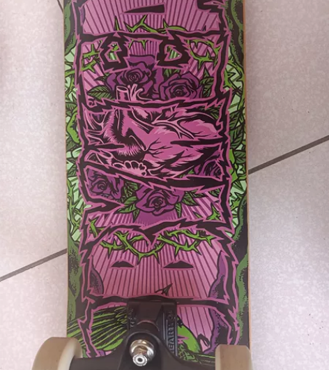 DBH滑板，买了有半年，只滑过两次，背面有...