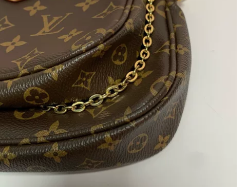 LV/路易威登 粉色肩带五合一麻将包女士单...