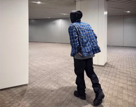 C7解构拼接格纹翻领衬衫oversize纯...