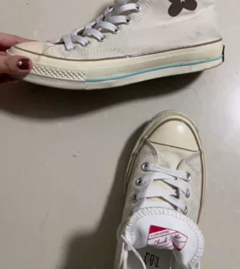 匡威小花 尺码：39.5，实物如图