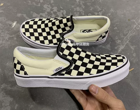 Vans板鞋 Slip On 黑白棋盘格...