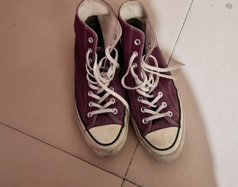 匡威CONVERSE紫红色 44码 高帮 ...