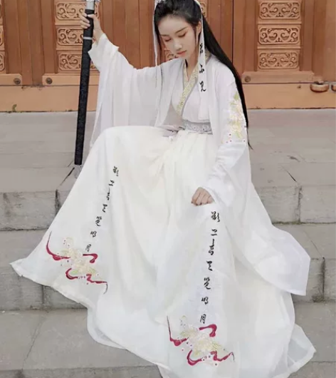 【君不见 · 侠女】原创重工刺绣花汉服情侣...