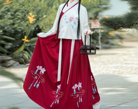 中华明制汉服女古装衣裙 原创立领短袄琵琶袖...