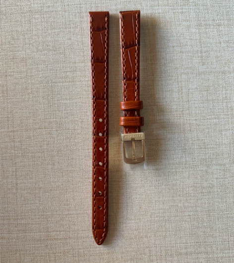 捡漏西铁城表带10mm平口通用真皮表带如假...