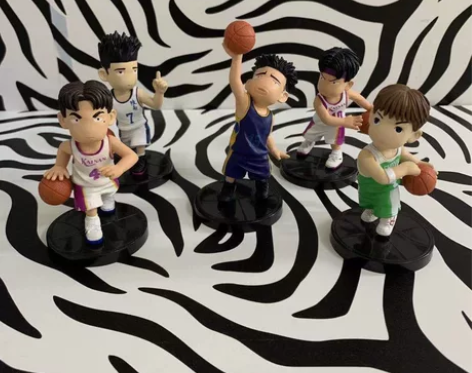 正版灌篮高手Q版手办公仔陵南队五虎上将全套...