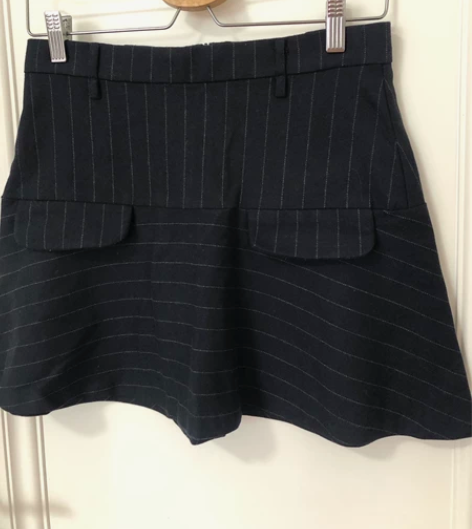 ZARA JK学生裙迷你裙 条纹裙 几乎全...