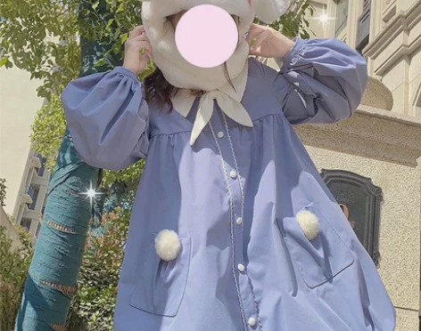 洛丽塔lolita连衣裙十月兔花苞裙兔耳朵...