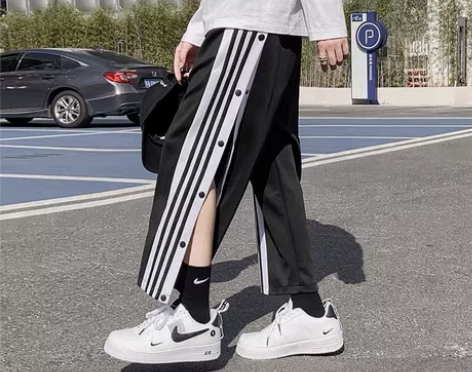 男士休闲裤夏季薄款潮流直筒九分裤宽松阔腿篮...