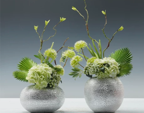 现代轻奢仿真花艺绿植盆景客厅假花洽谈桌高端...