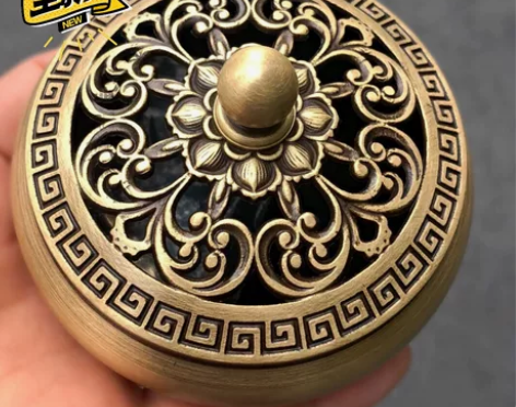 【捡漏】纯铜香炉家用室内檀香炉熏香炉三足盘...