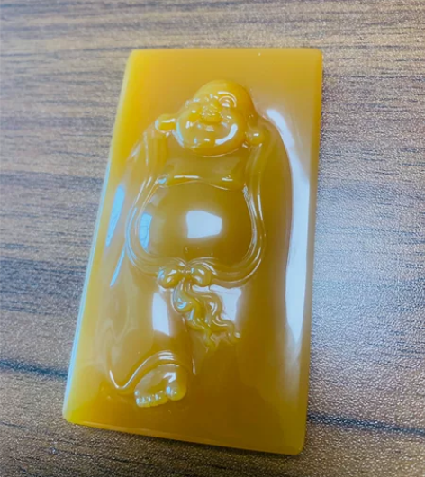 林霖铃 玉雕艺术大师 黄龙玉缅料  笑佛 ...