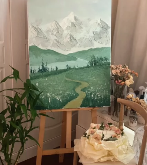 纯手工丙烯画。装饰画，无框画，手绘画，油画...