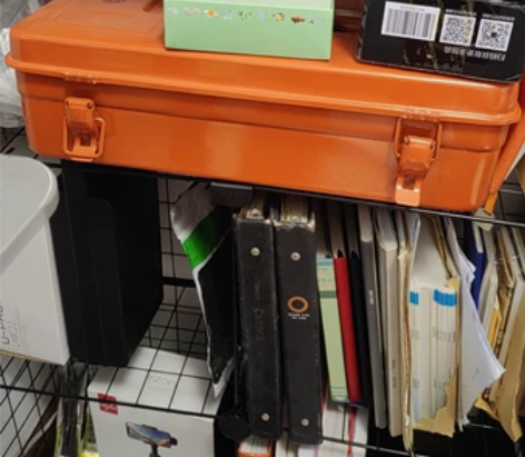 爱马仕橙五金工具箱铁盒手提铁皮箱子车载家用...