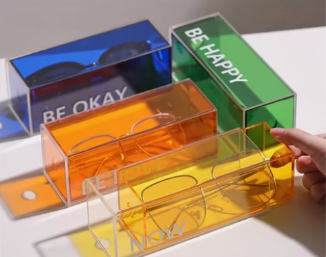 亚克力眼镜盒 高级感ins透明墨镜盒太阳镜...