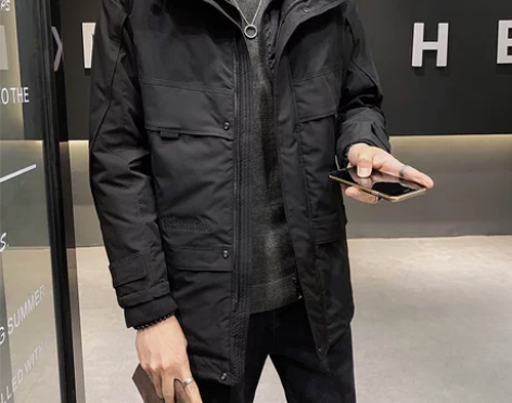 【礼遇价】羽绒服男士中长款工装外套2021...
