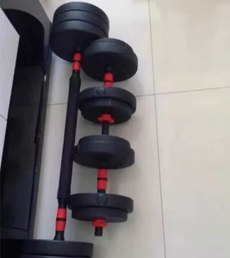 全全新自己买的因为工作没碰过，共40斤哑铃...