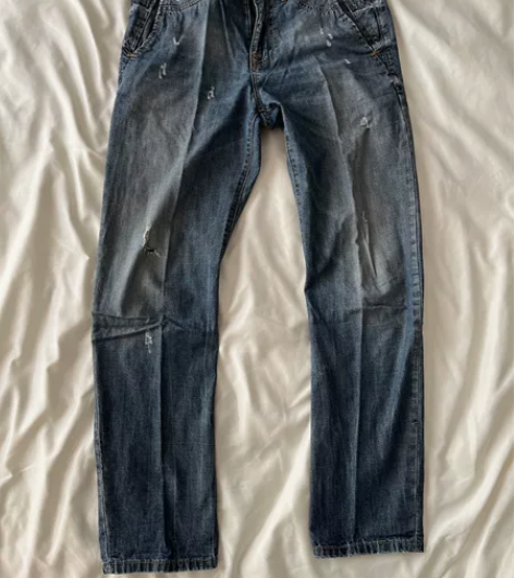 男士小码牛仔裤 夏季超薄款 小直筒修身男裤...