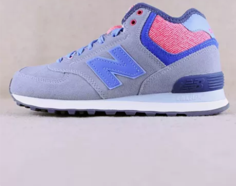 新百伦女棉运动鞋，灰蓝粉组合色 前两年上学...