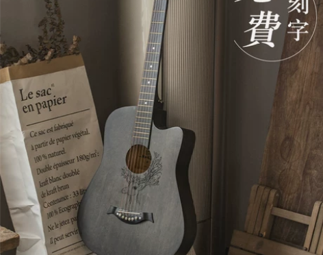 41寸单板木吉他民谣吉他38寸初学者新手入...