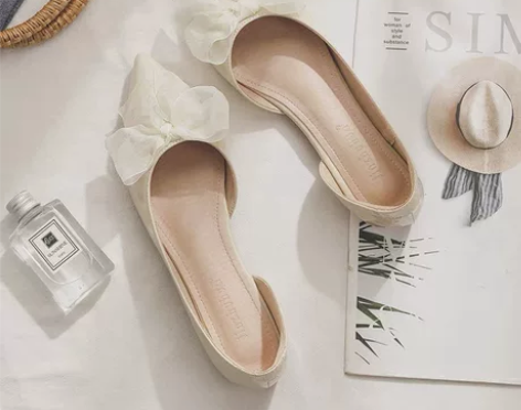 2022年夏季新款浅口尖头侧空晚晚风温柔气...