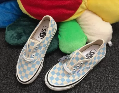 正品VANS奶蓝棋盘格Aut 员工折扣正品...