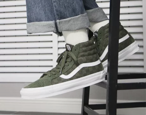 烽火 VANS SK8-Hi 墨绿色 棋盘...