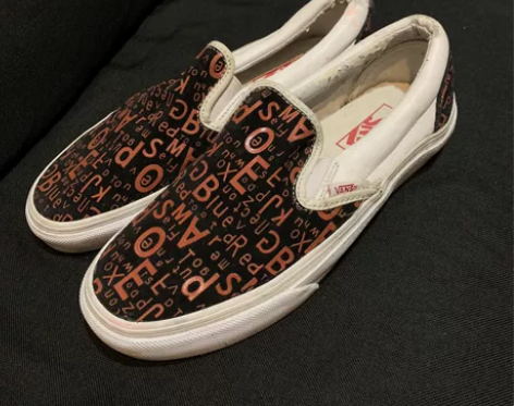 正品Vans库存瑕疵翻毛皮一脚蹬滑板鞋37...
