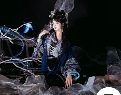 汉服麦叙南湘子原创异域苗疆少女民族风改良汉...