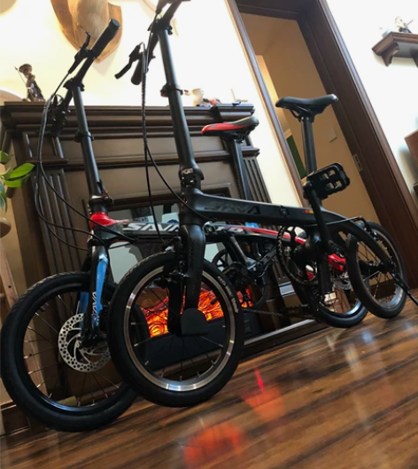 sava 碳纤维车架折叠自行车 14寸 黑...