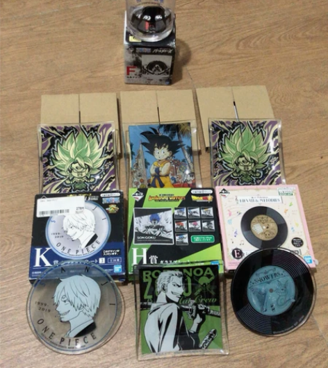 一番赏的小赏盘、杯子,日版七龙珠系列,海贼...