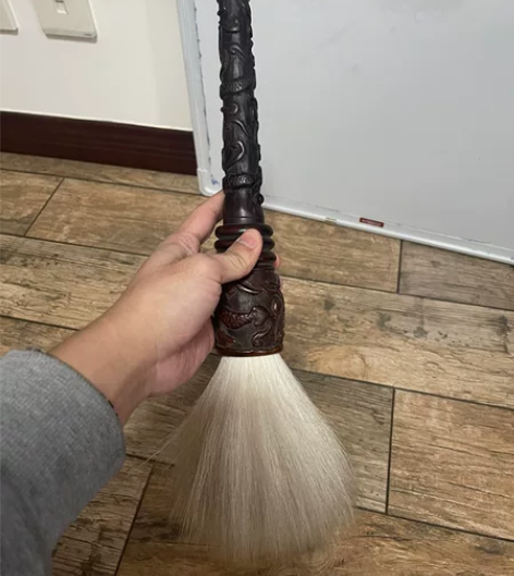 纯羊豪手工定制大号毛笔，全新未使用，全长4...