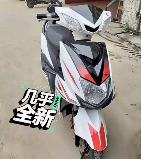 新款电动摩托车72V电瓶车男女款双人踏板外...