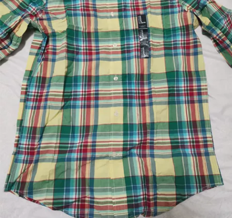 GAP男士全新彩色格纹衬衫，全新M码，适合...