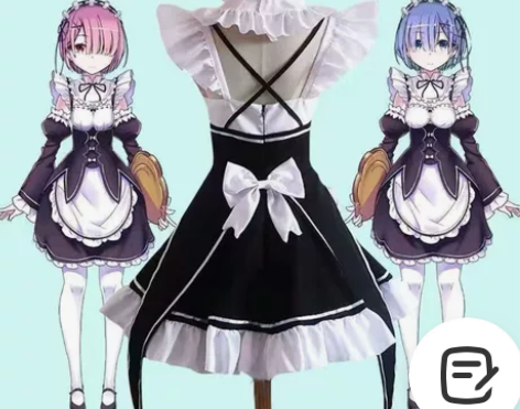 出闲置蕾姆cos（穿过一次，cos服装+假...