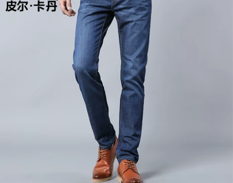 牛仔裤 牛仔长裤皮尔卡丹男修身直筒男士裤子...
