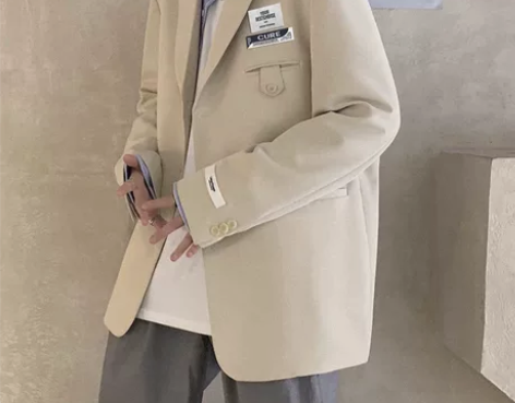 韩版小西服男士春季ins潮流休闲西装外套港...