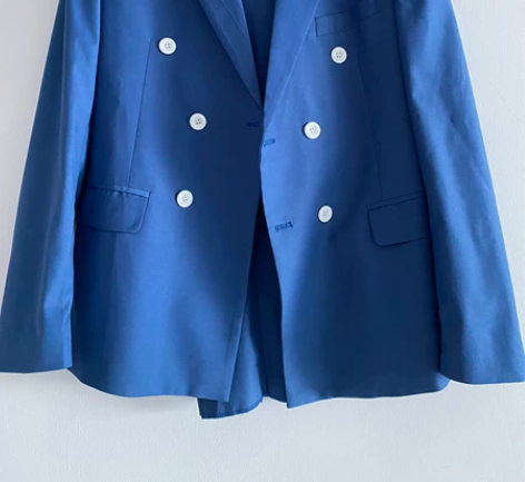 男士摄影西服蓝色 95新 尺码xl 闲置物...