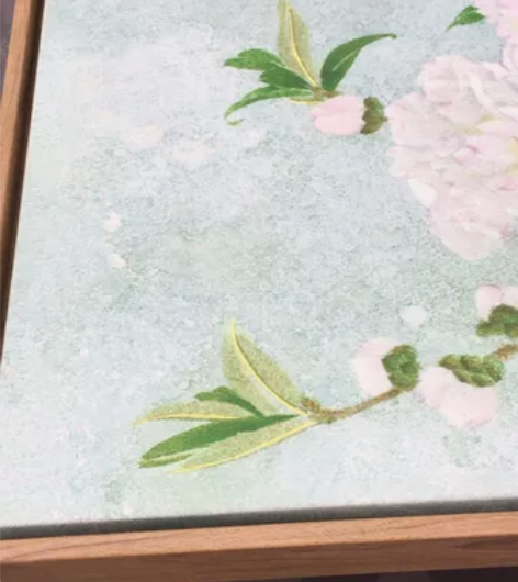 视频和图1-2:花卉装饰画,122×42厘...