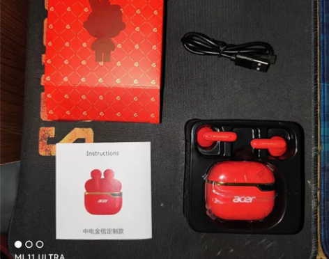 宏碁(Acer) 真无线蓝牙耳机 半入式音...