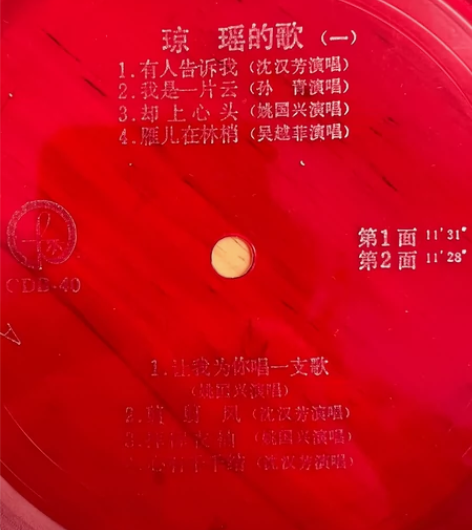 琼瑶的歌（一二）一套齐，九八品很新有词，1...