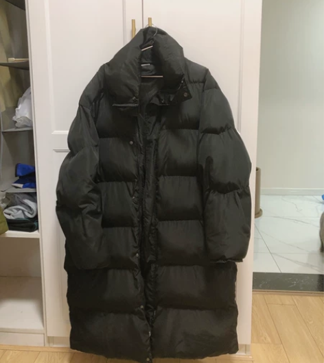 羽绒服长款黑色男，我老公178，体重150...