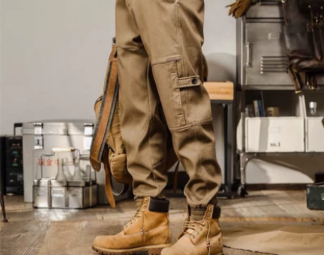 美式工装裤子男冬季宽松直筒男士休闲裤秋冬款...