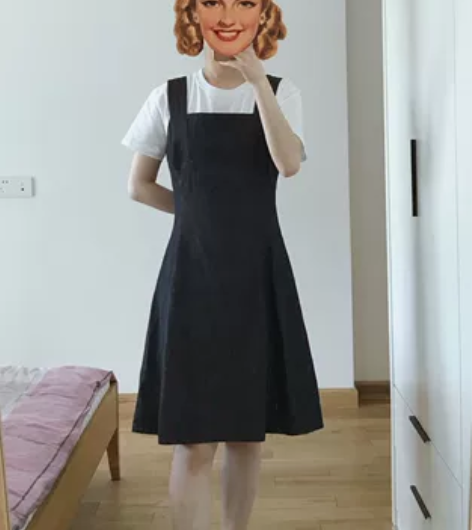 英伦风牛仔背带裙 厂里做的剩余的，m码，全...